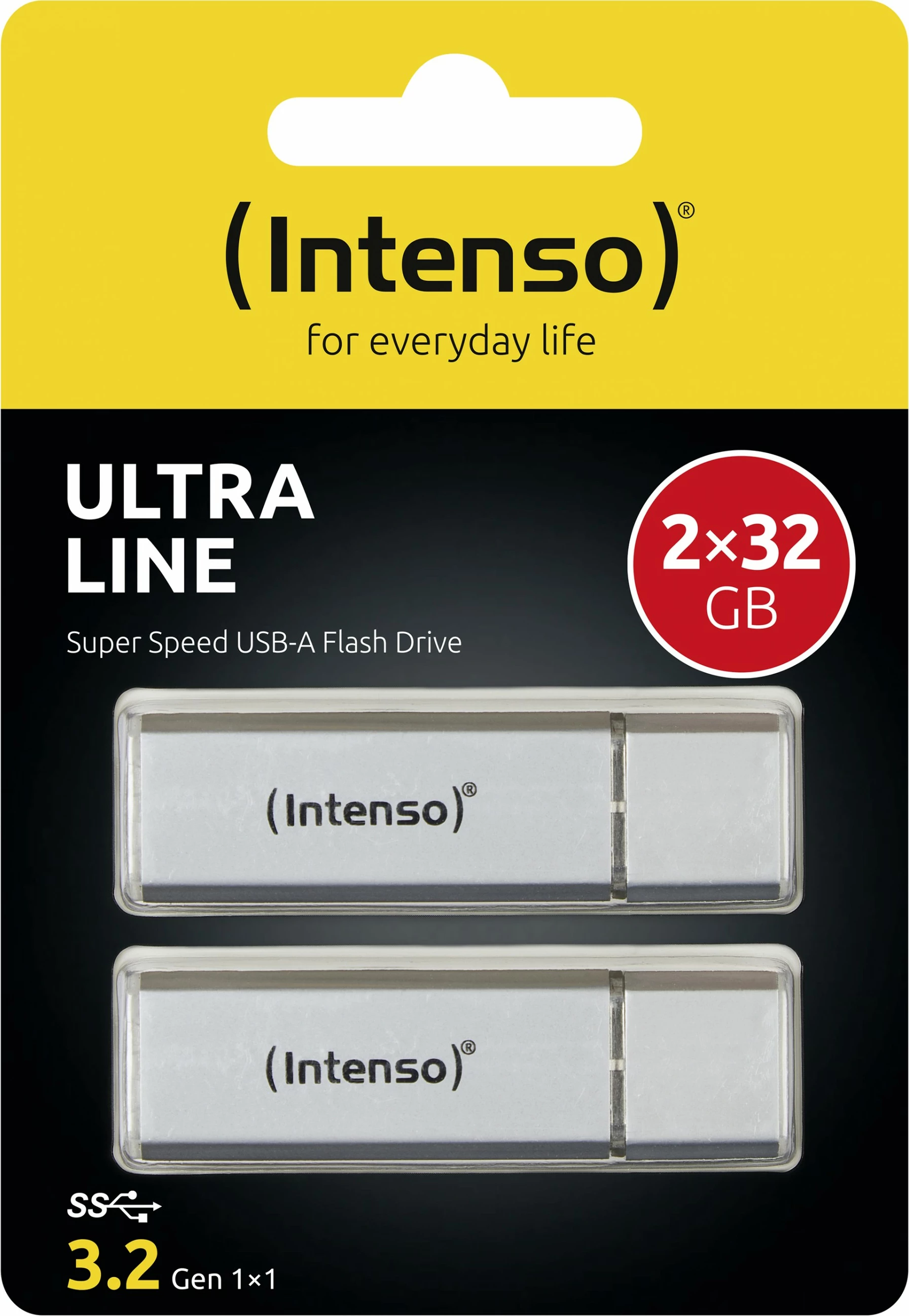 USB ključek Intenso Ultra Line 2x32GB, USB 3.2, srebrn