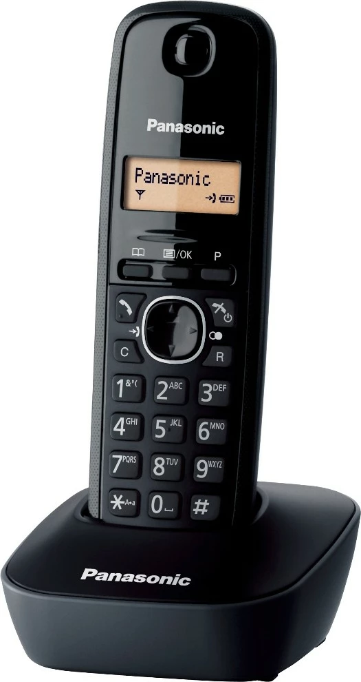 Brezžični telefon Panasonic KX-TG1611, črn