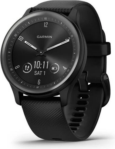 Hibridna pametna ura vívomove Sport, OLED, GPS, črna