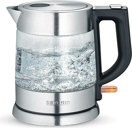 Električni grelnik vode 1 L, 2200 W, inox, prozoren Severin WK 3468