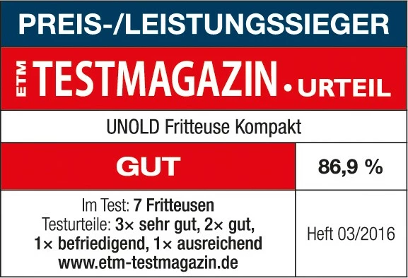 Friteza 0,5 kg, 1,5 L, 190 °C, črna, inox Unold 58615
