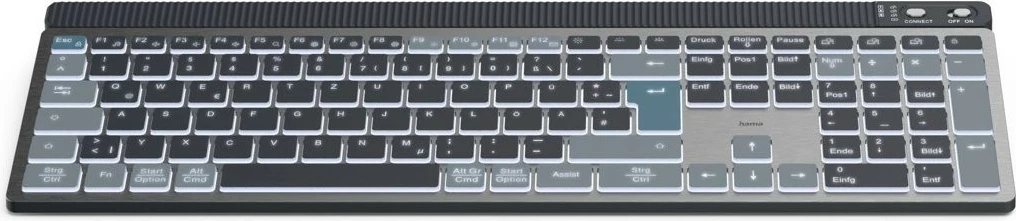 Komplet brezžične tipkovnice in miške, Hama WKM-750, QWERTY, črn