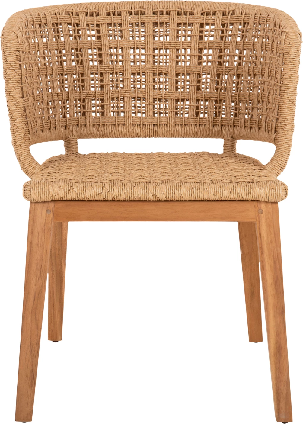 Notranji naslanjač FARLEY FH9827 iz tikovine in sintetične vrvi v naravni barvi 57x58x86H cm