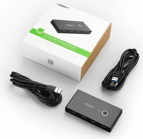 USB-hub, 6 vrat, USB 3.2 Gen 1, 5000 Mbit/s, črn Ugreen 30768 USB-hub, 6 vrat, USB 3.2 Gen 1, 5000 Mbit/s, črn Ugreen 30768