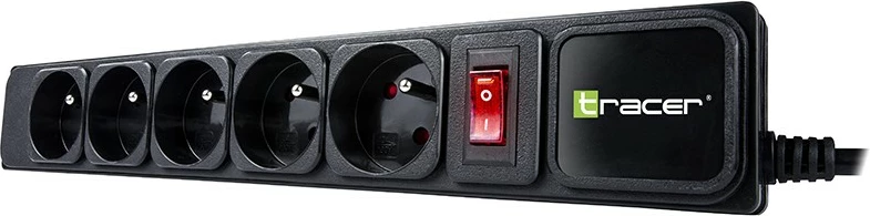 Razdelilnik Tracer PowerGear TRALIS47138, 5 vtičev, 5 m, črn