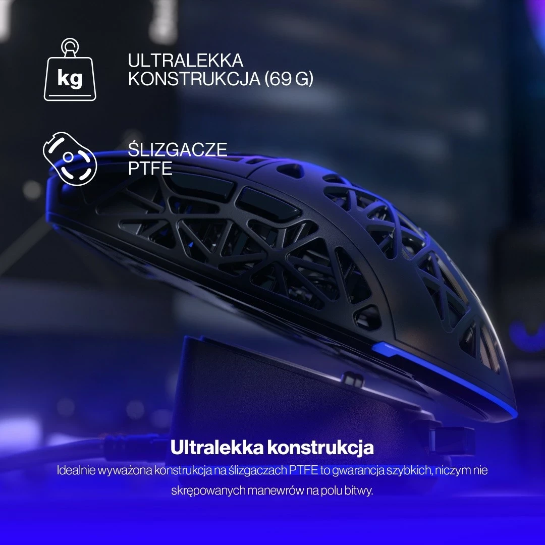 Brezžični miš Endorfy LIV Plus, RGB, 26000 DPI, črn