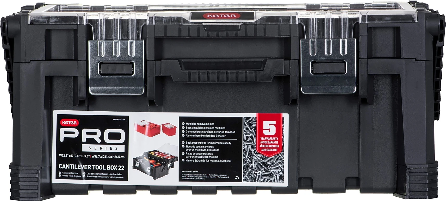 Organizator orodja 22", Keter, črn