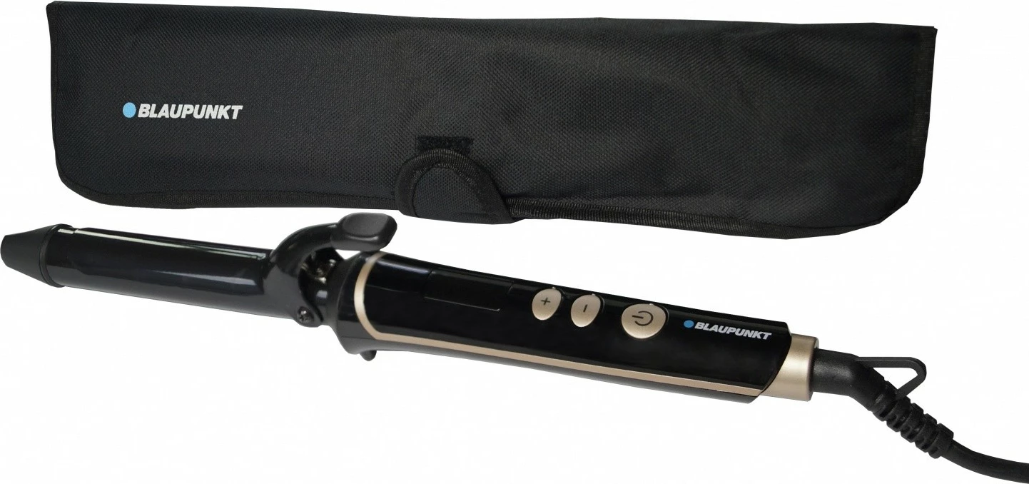 Kodralnik za lase z ogrevano cevjo 25 mm Blaupunkt HSC602, keramično s kokosovim/arganovim oljem in turmalinom, LED, črno/zlato