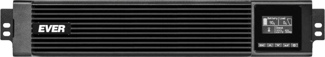 Neprekinjeno napajanje EVER POWERLINE RT PRO 1kVA/1kW R2T, črn