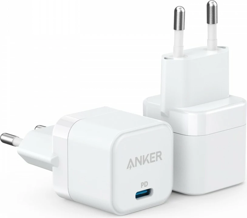 Stenski polnilec PowerPort III Cube Anker, 20 W, USB-C, bel