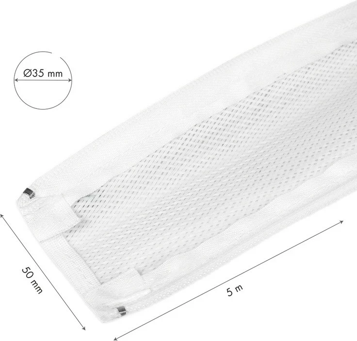 Organizator kablov Logilink, elastičen 5,0 m x 50 mm, bel