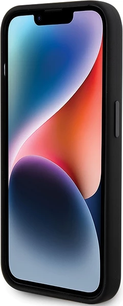 Zaščitni ovitek s kovinskim značkom Karl Lagerfeld za iPhone 15 Pro, silikonsko-TPU, črn