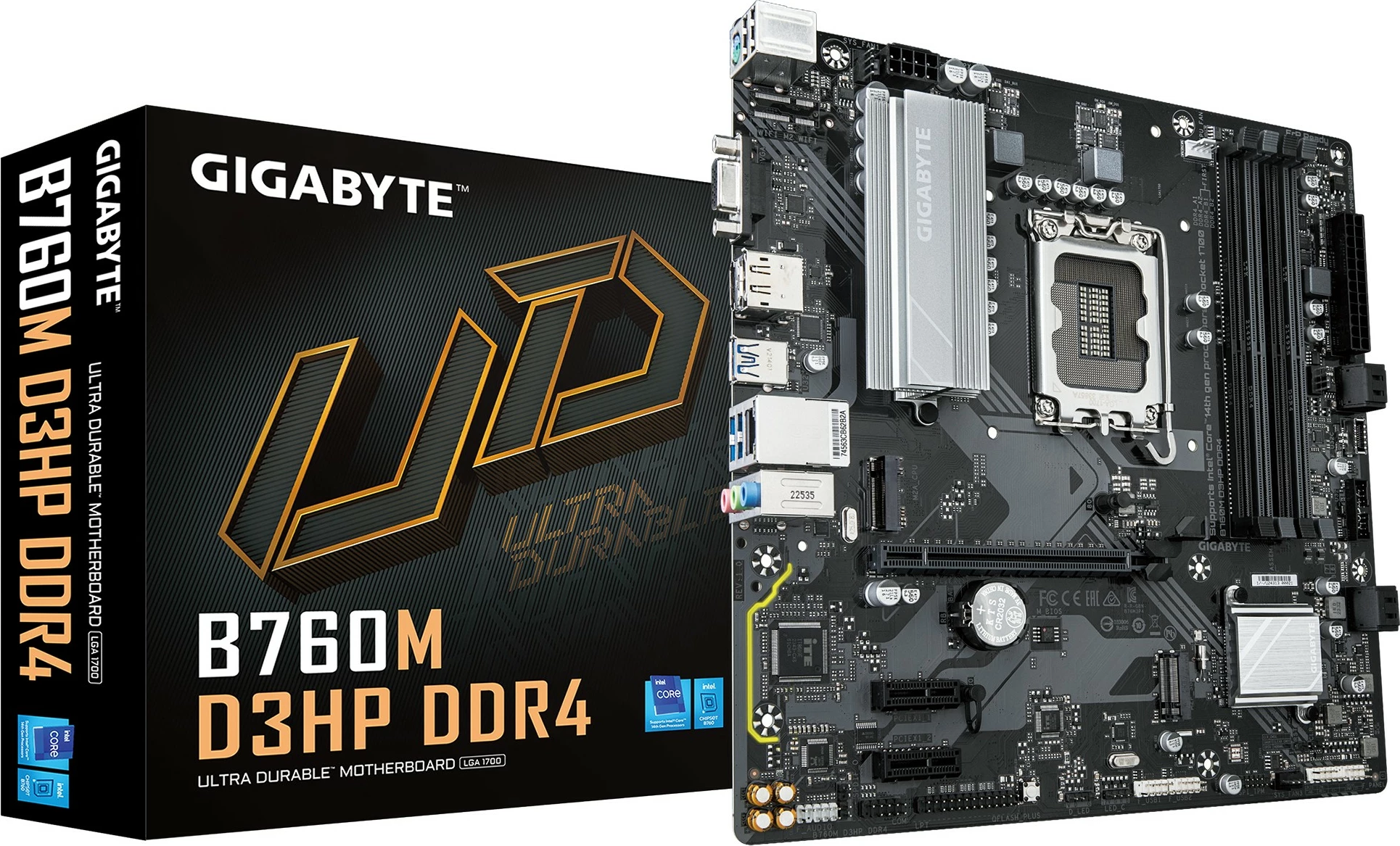 Matična plošča Gigabyte B760M D3HP DDR4, LGA 1700, micro ATX, črna