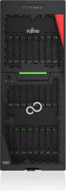Tower strežnik Fujitsu PRIMERGY TX1330 M6, Intel Xeon 6325P 3,5 GHz 4 jedra, 32 GB DDR5 4800 ECC, 8x 2,5'' SFF SATA, iRMC Advanced, pripravljen za RPSU, črn