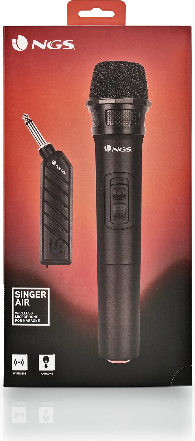 Brezžični dinamični mikrofon Singer Air NGS, črn