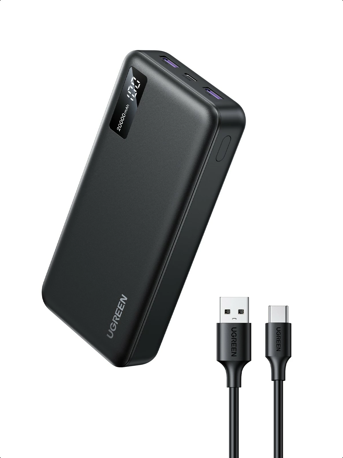 Powerbank 10000 mAh, dvosmerno hitro polnjenje, Ugreen, črn Powerbank 10000 mAh, dvosmerno hitro polnjenje, Ugreen, črn
