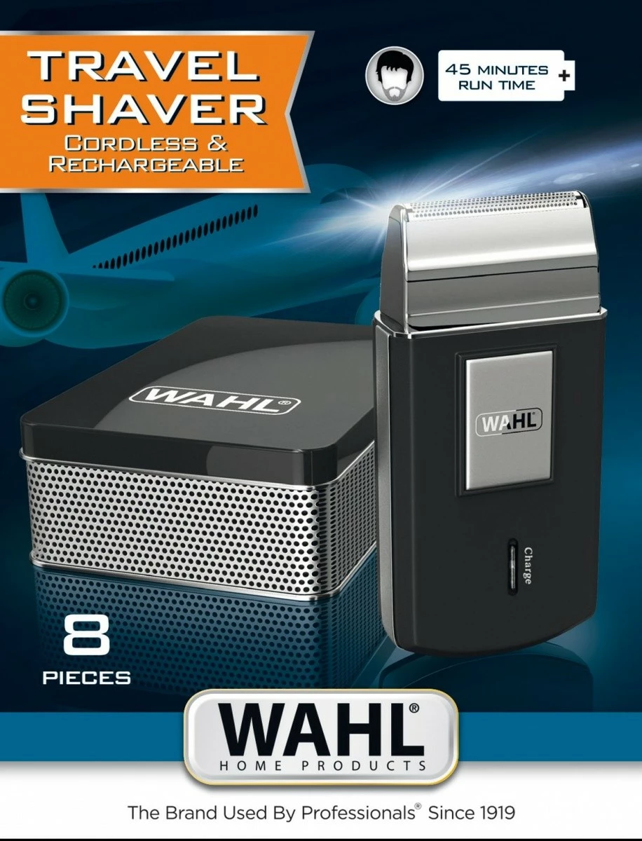 Potovalna električna britvica Wahl Travel Shaver 03615-1016, za moške, črna
