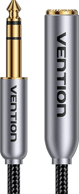 Avdio kabel 6,35 mm Vention BCXHF, 1 m, moški–ženski, črn