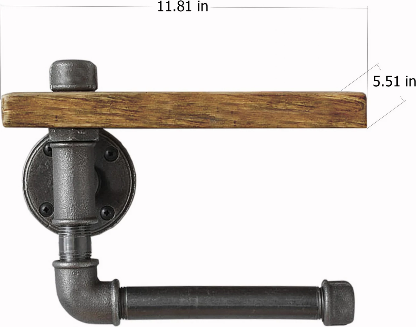 Držalo za papir iz kovine in lesa FH8924.01 30x12x14 cm