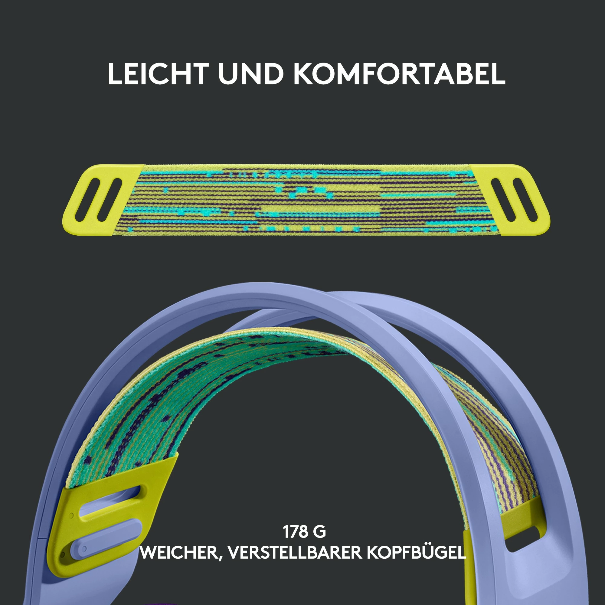 Gaming slušalke Logitech G G733, brezžične, RGB, vijolične