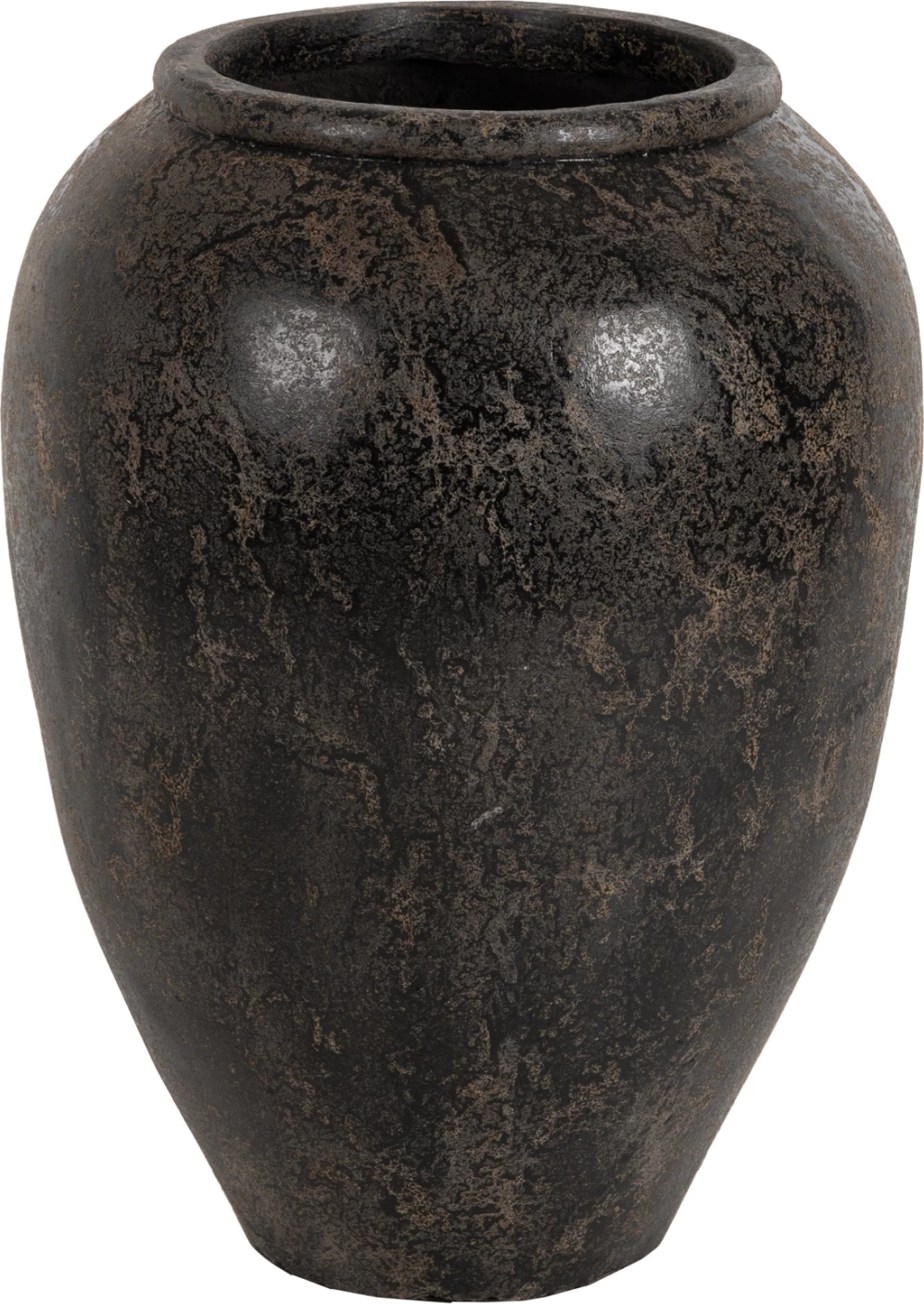 Dekorativna talna vaza SPARTA FH7934 iz terakote v črni barvi Φ66x85Hcm