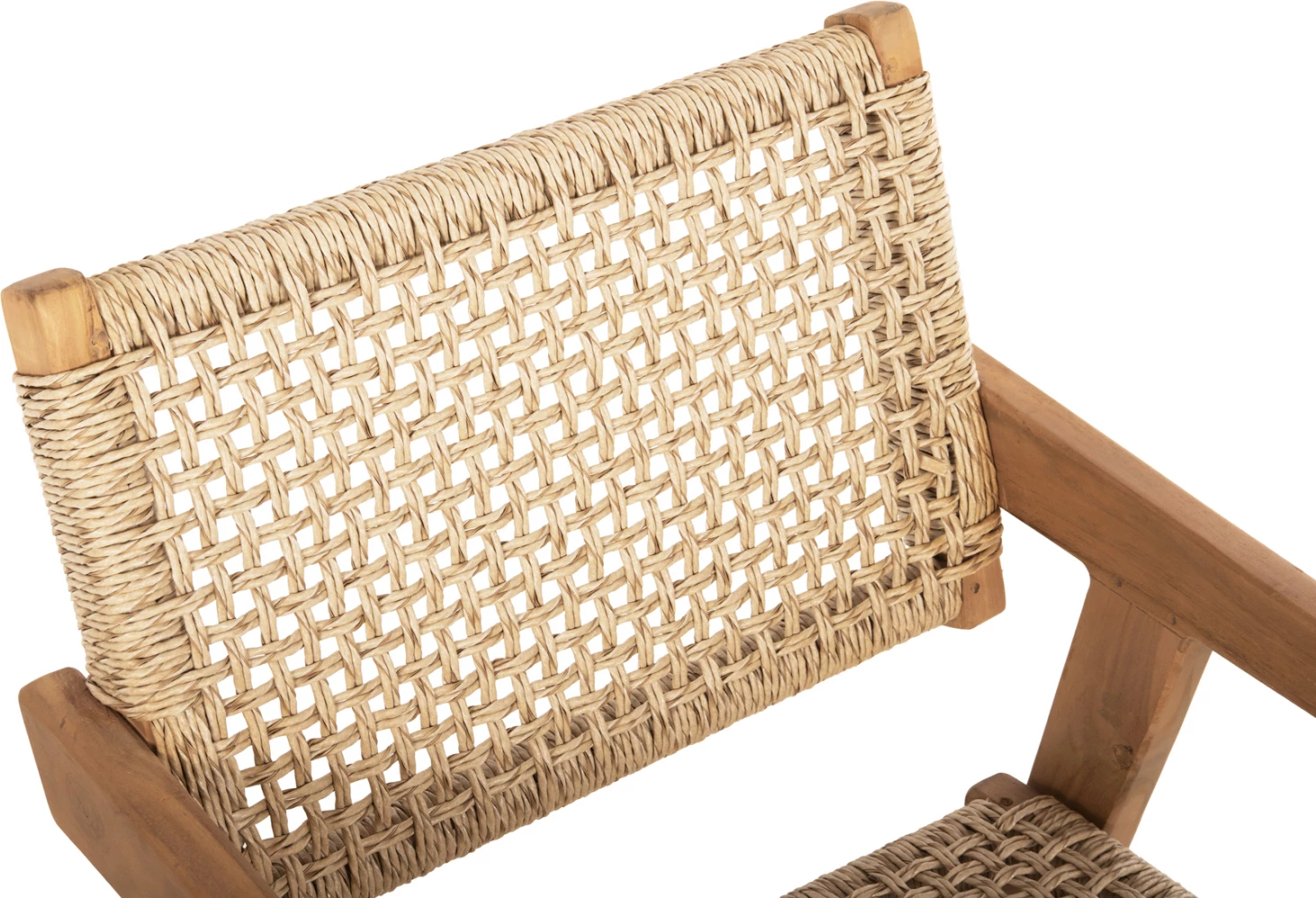 Jedilniški naslanjač BJORN FH9403.11 iz masivnega tikovega lesa-vrvi 54,5x61x85H cm