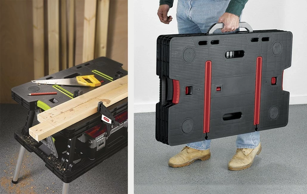 Prenosna delovna miza Keter, 910 mm, črna