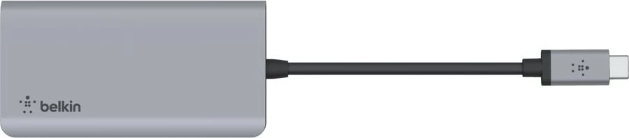 Večportni USB-C adapter 4-v-1 Belkin, srebrn