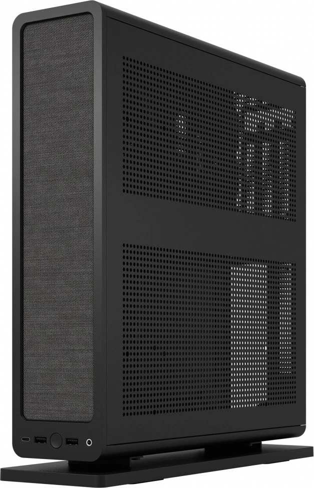 Kompaktna ohišje Fractal Design Ridge Black, Mini ITX, Tower Slim, 4x 2.5" pogon, črno