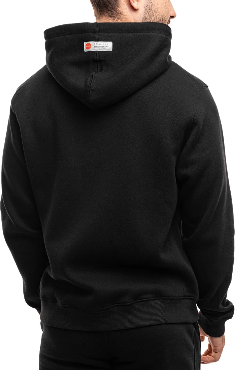 Pulover z kapuco za moške Ozoshi, črn