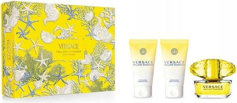 Set Eau de Toilette za ženske, Versace Yellow Diamond, 50 ml + 50 ml + 50 ml