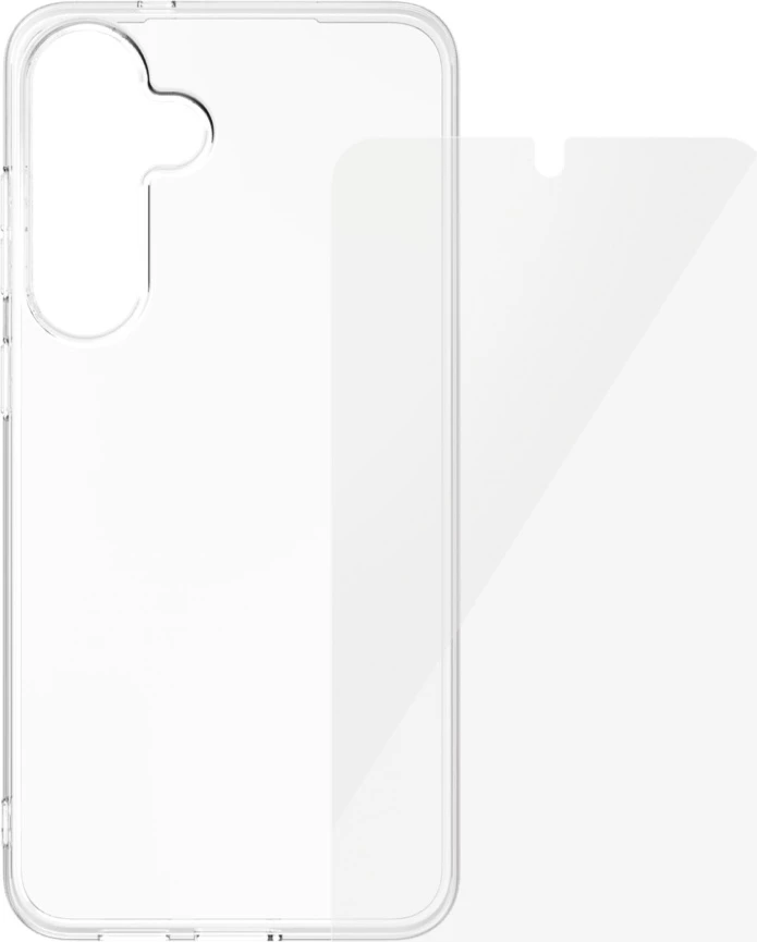 Ovitek za telefon + zaščitno steklo 2in1, CARE by PanzerGlass za Samsung Galaxy S25+, prozoren