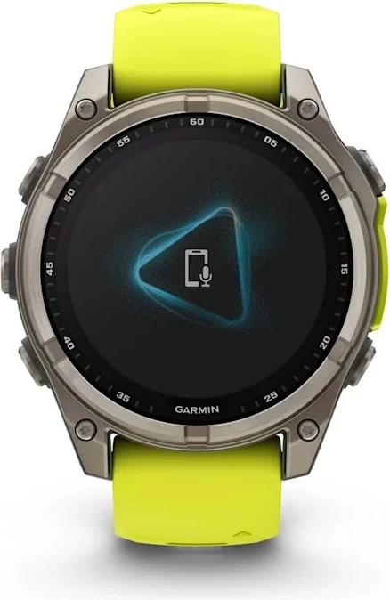 Pametna ura, 47 mm, 32 GB, titanova ohišje, silikonski pašček, rumena Garmin fenix 8
