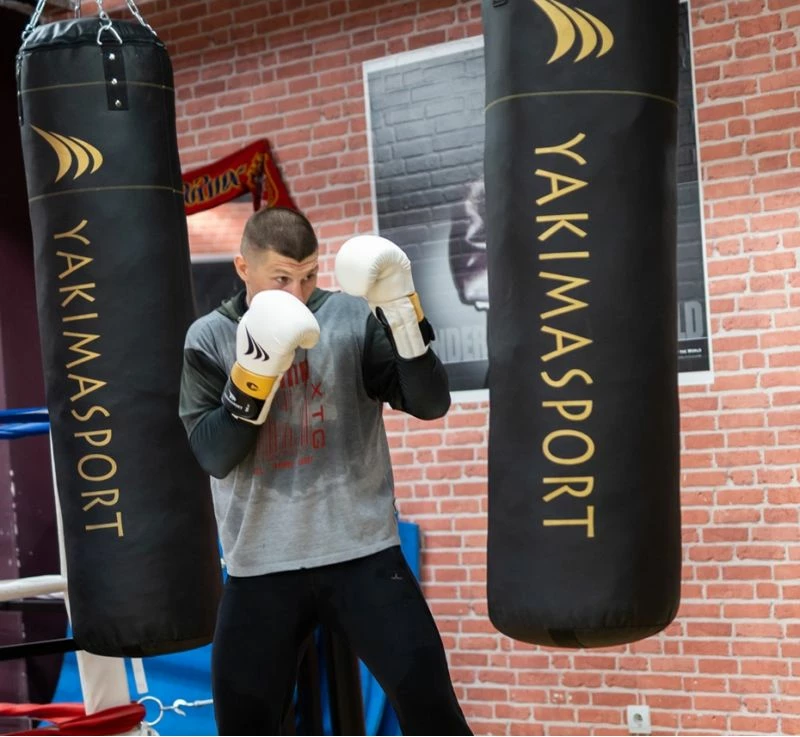 Boksarske rokavice LION Yakimasport, bele, unisex