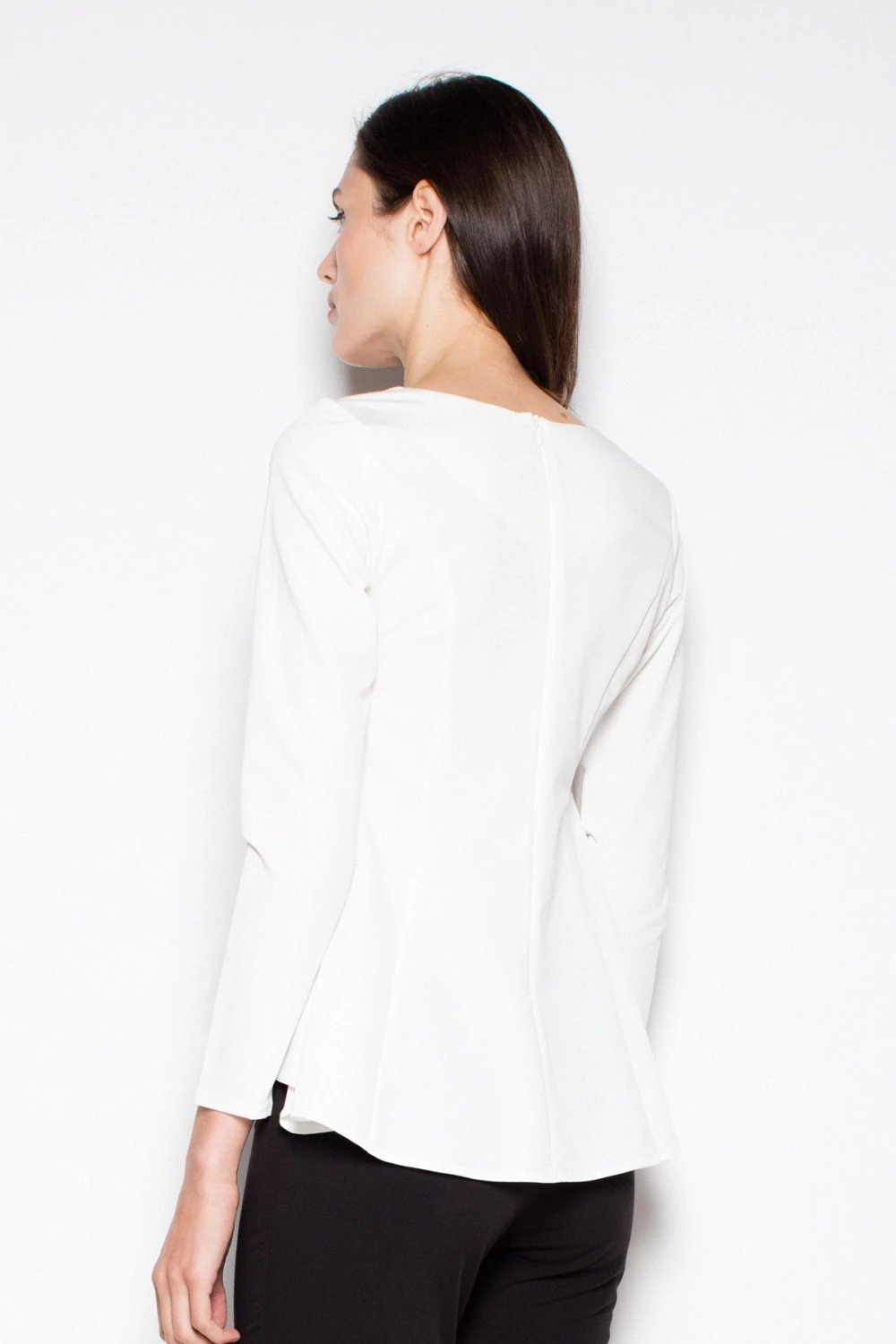 Asimetrična elegantna bluza Venaton model 77495, bež