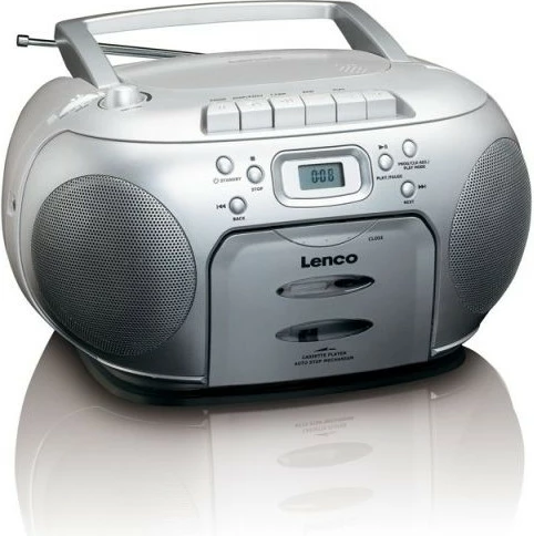 Kasetofon in boombox Lenco SCD-420, FM/AM, srebrn Kasetofon in boombox Lenco SCD-420, FM/AM, srebrn