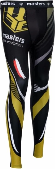 Športne hlače Masters, črne z zlatimi za moške