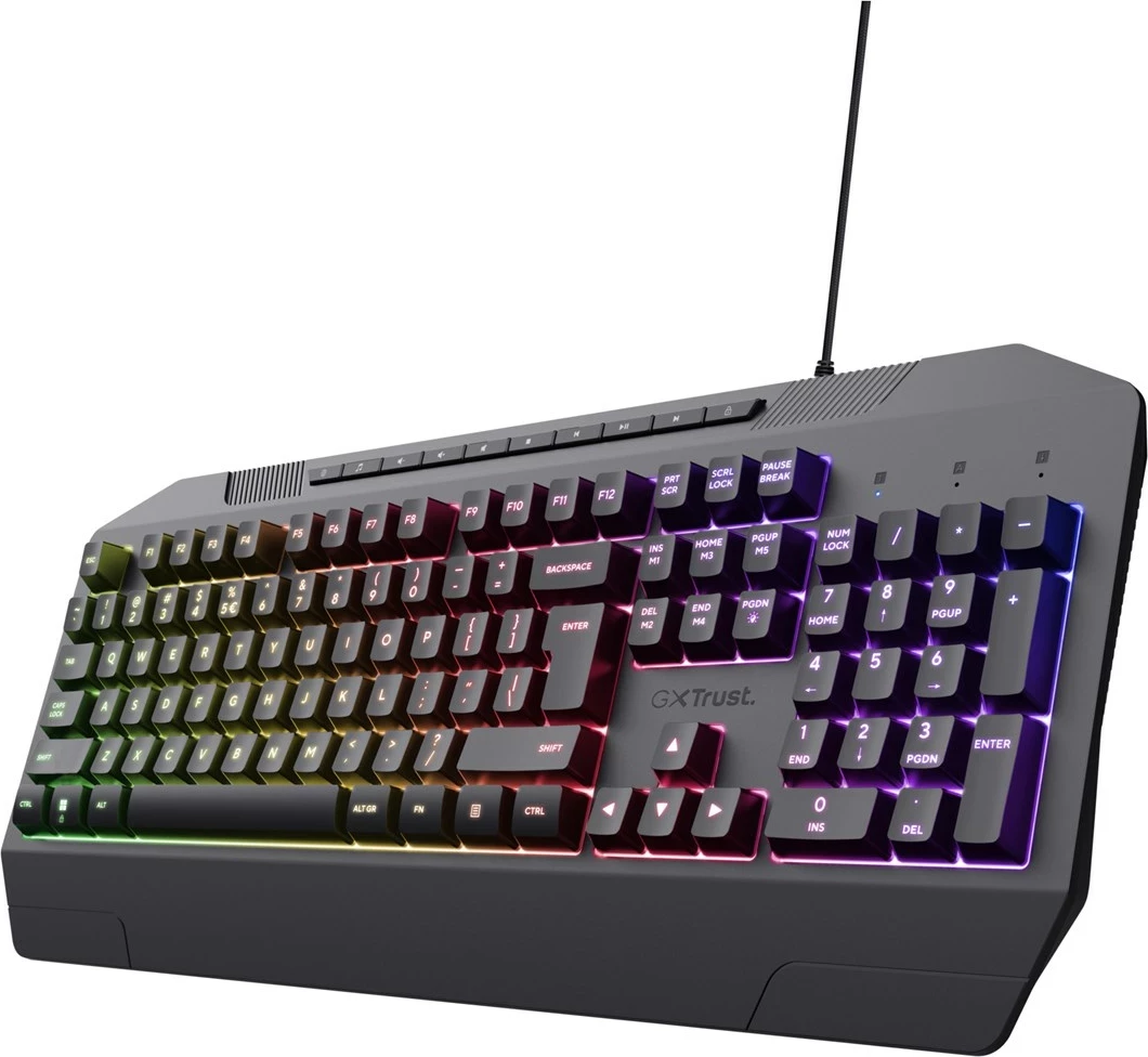 Gaming tipkovnica GXT 836 Evocx, USB, QWERTY, US English, črna