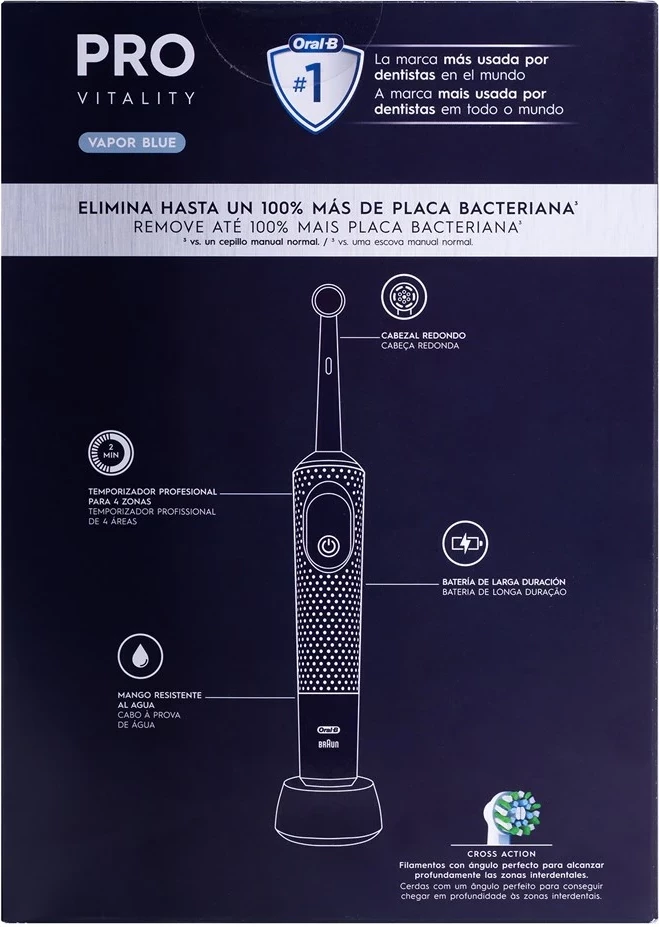 Električna zobna ščetka Vitality Pro D103, Braun Oral-B, modra
