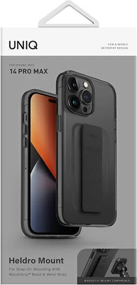 Trdo ohišje UNIQ Heldro Mount za iPhone 14 Pro Max, sivo