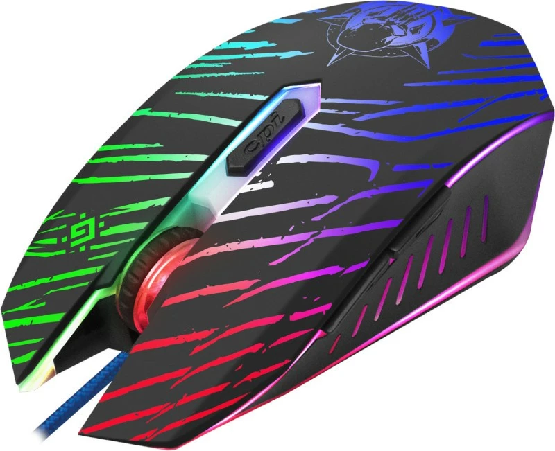 Gaming miška Defender DARK AGENT GM-590L, z žico, 12800 dpi, črna