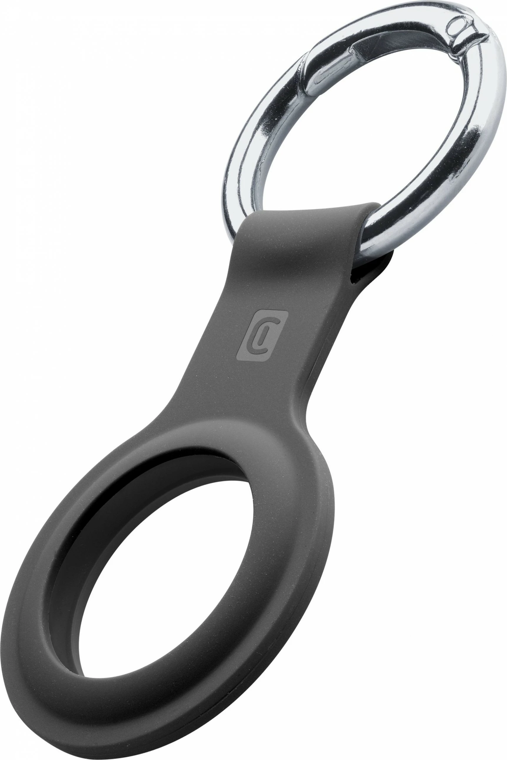 Držalo za Apple AirTag v silikonu, obesek Cellularline Key Ring, črno