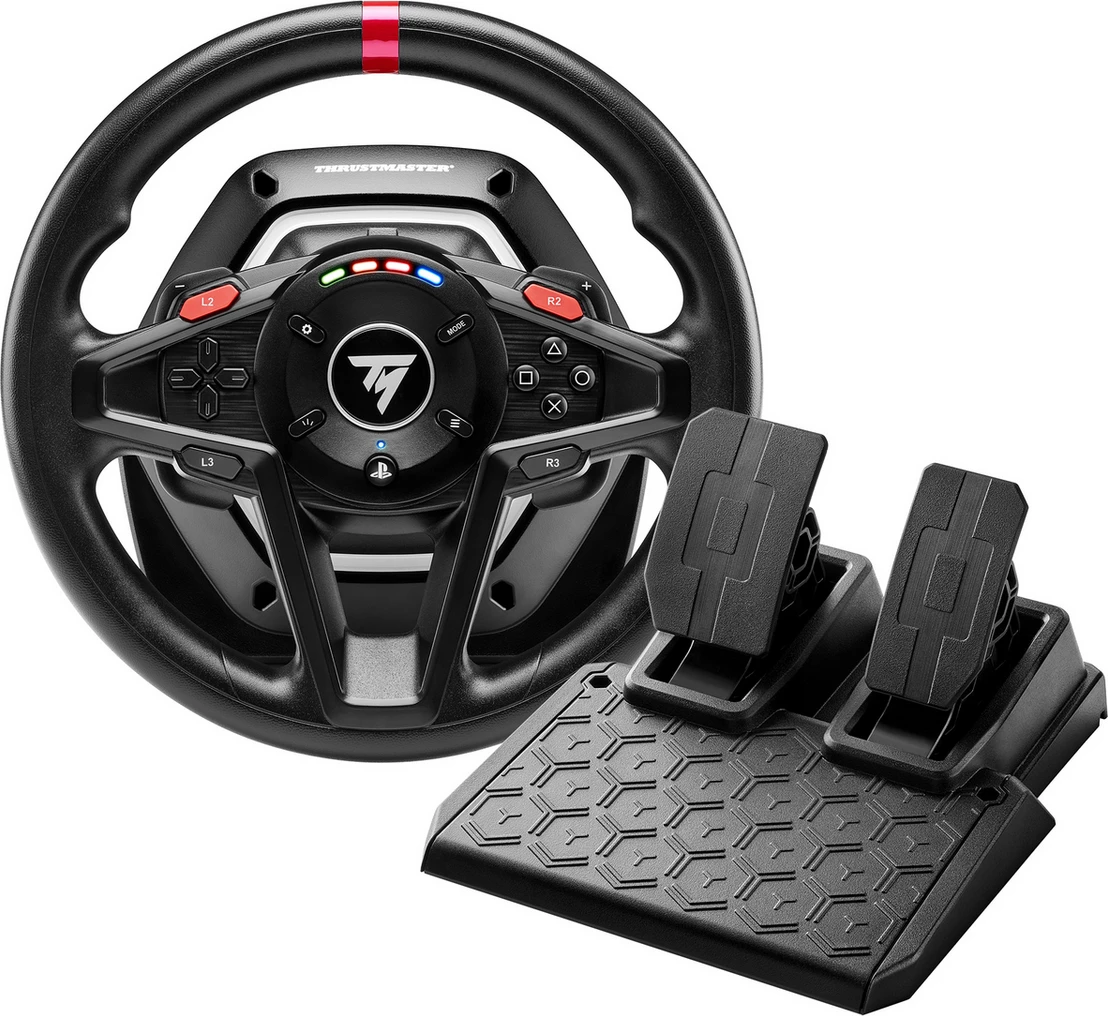 Volan z pedali za PlayStation, Thrustmaster T128 4160781, črn, komplet s pedaloma