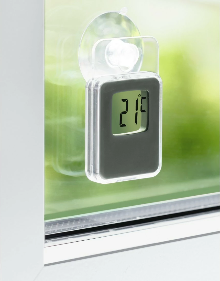 Digitalni termometer za okno Hama 186397, siv