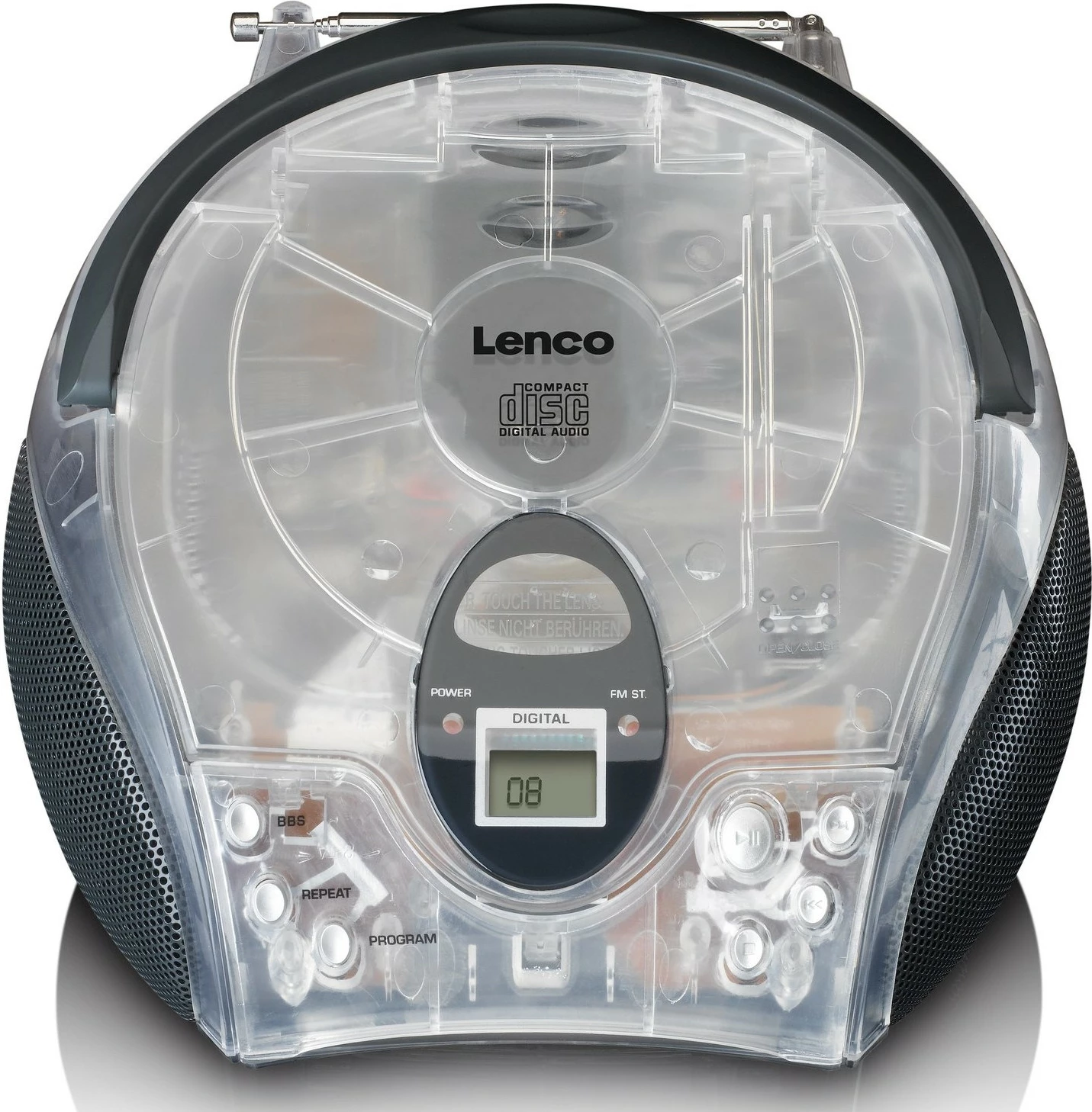 Prenosni radio, Bluetooth, CD, prozoren Lenco SCD-24 Prenosni radio, Bluetooth, CD, prozoren Lenco SCD-24