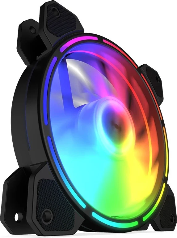 Ventilator za ohišje KRUX LUNAR 120 ARGB, črn