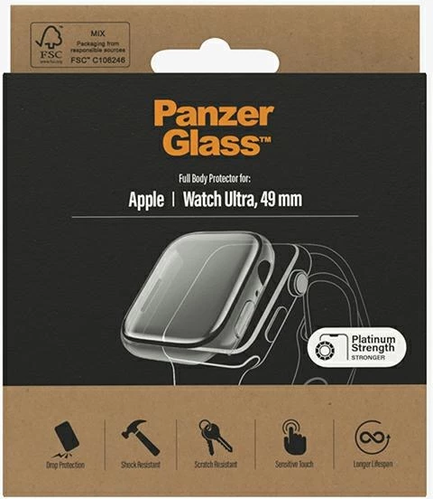 Ovitek za Apple Watch Ultra 49 mm PanzerGlass, prozoren