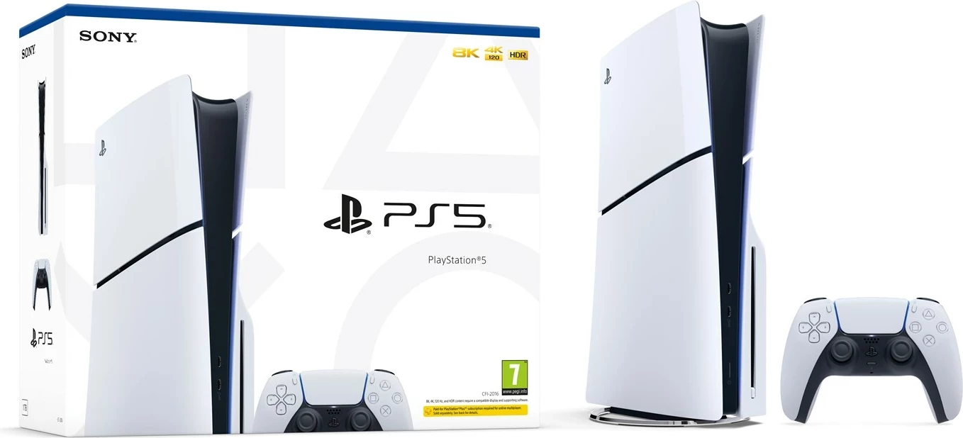 Igralna konzola PlayStation 5 Slim, 8K Ultra HD, bela — Sony