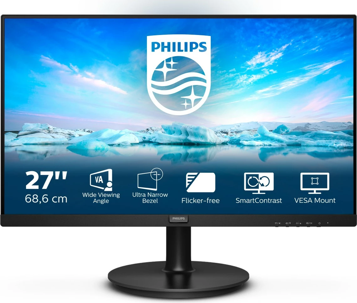 27-palčni monitor z VA panelom Philips 271V8LA, HDMI, črn 27-palčni monitor z VA panelom Philips 271V8LA, HDMI, črn