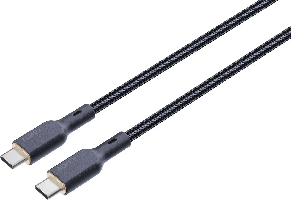 Kabel USB-C na USB-C AUKEY CB-KCC101, 1 m, Kevlar, 100 W, črn